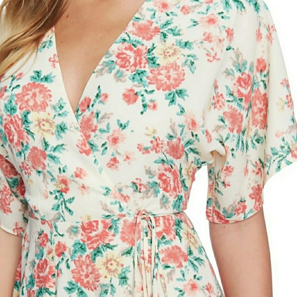 1. State Floral Wrap Dress - Picture 2 of 11